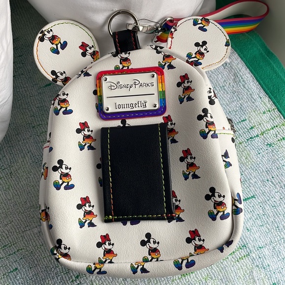 Disney Parks Loungefly Rainbow backpack wristlet - Picture 4 of 4